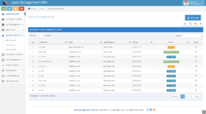 Leads Managements and lead listing