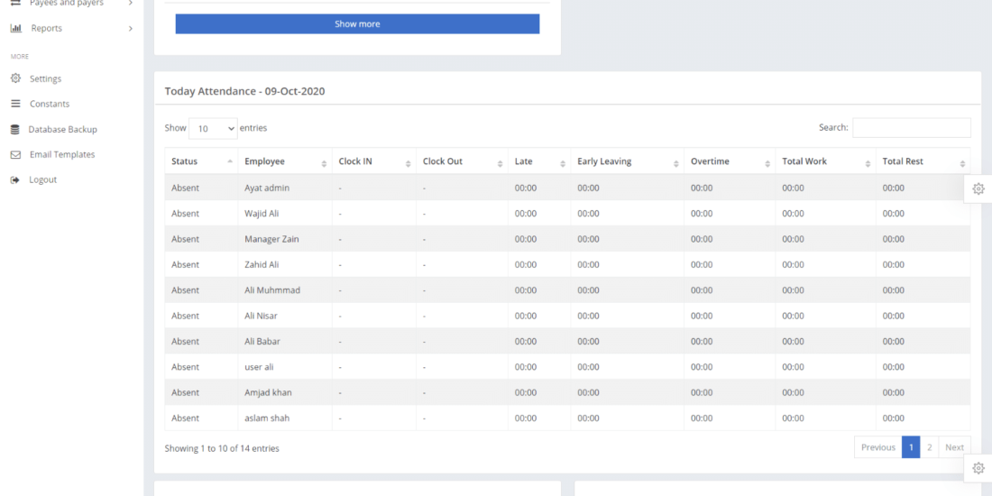 Human Resource Management Software dashboard performance appraisal features