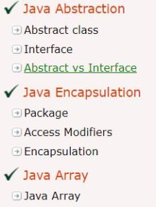 Java Abstraction- Java Encapsulation - Java Array