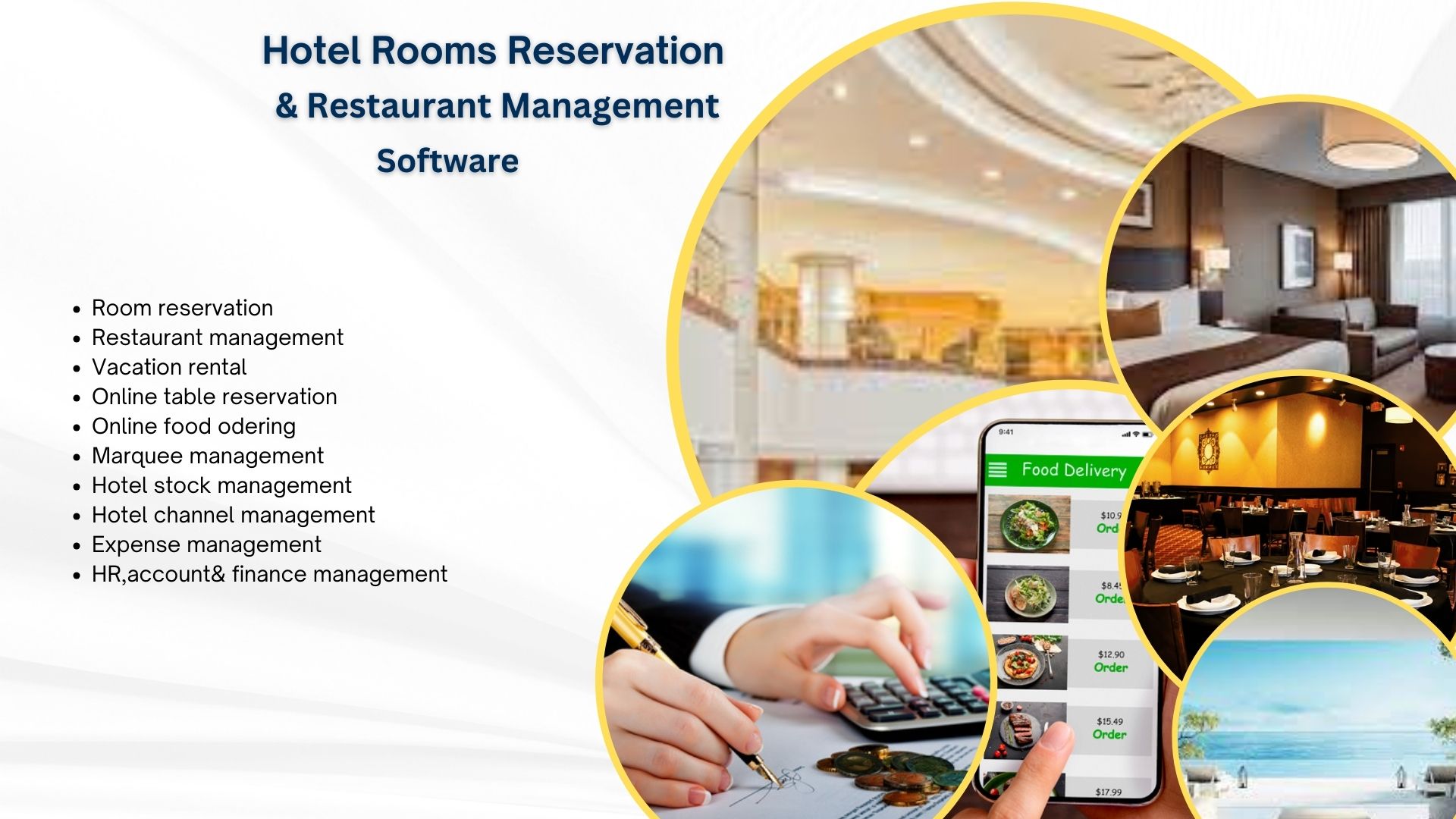 hotel Room Reservation & restaurant management software