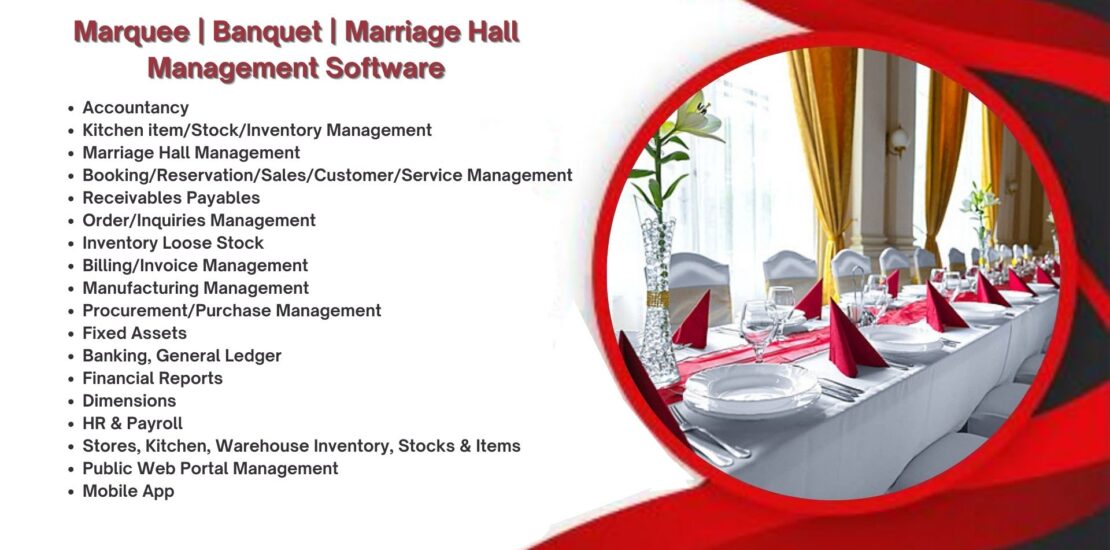 Banquet, Marquee, Marriage Hall Management Software
